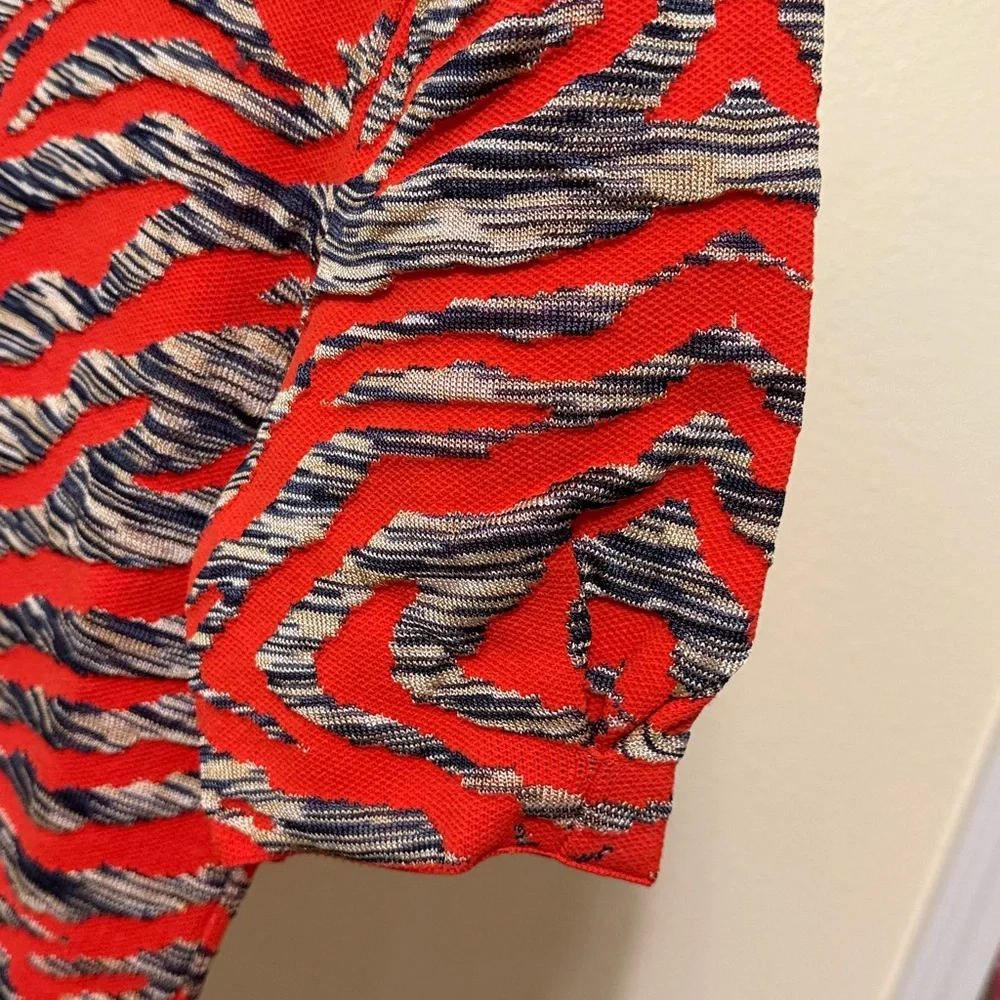 Free people 🌹Red and Black Tiger Stripe Short Sleeve Dress - Picture 12 of 17